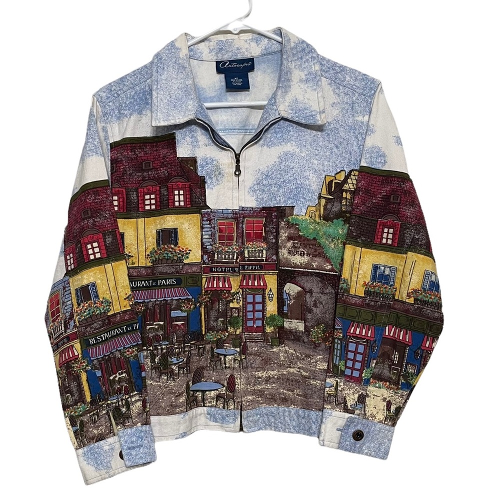 Vintage Women’s Artscapes painted jacket, size XS